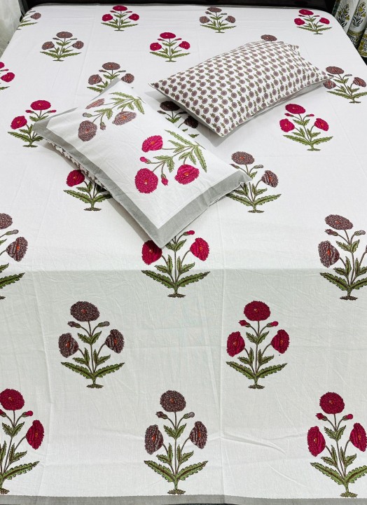 Natural Doube Bed Bedsheet-1